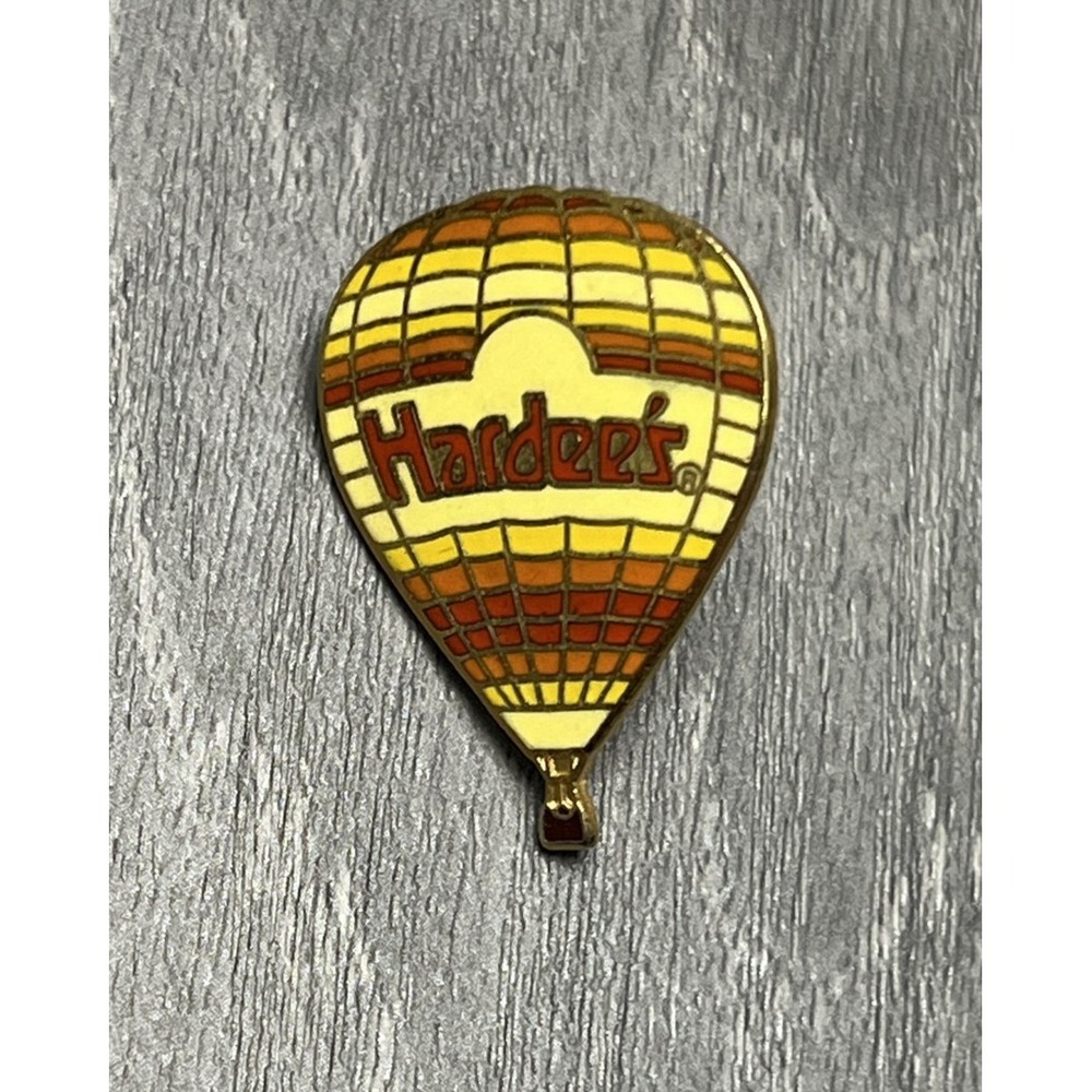 Vintage Hardee's Hot Air Balloon Pin Fast Food Restaurant Collectible